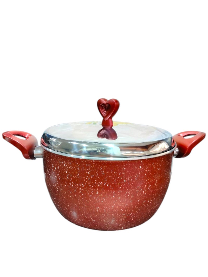 حلة نوفال لوفلي هارت بغطاء من الاستانلس ستيل المقاوم للصدأ ومقابض مقاومة للحرارة -  24